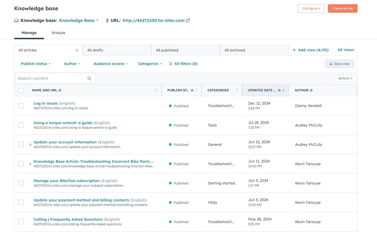 1-2 Hubspot Service Hub_Features_Knowledge Base