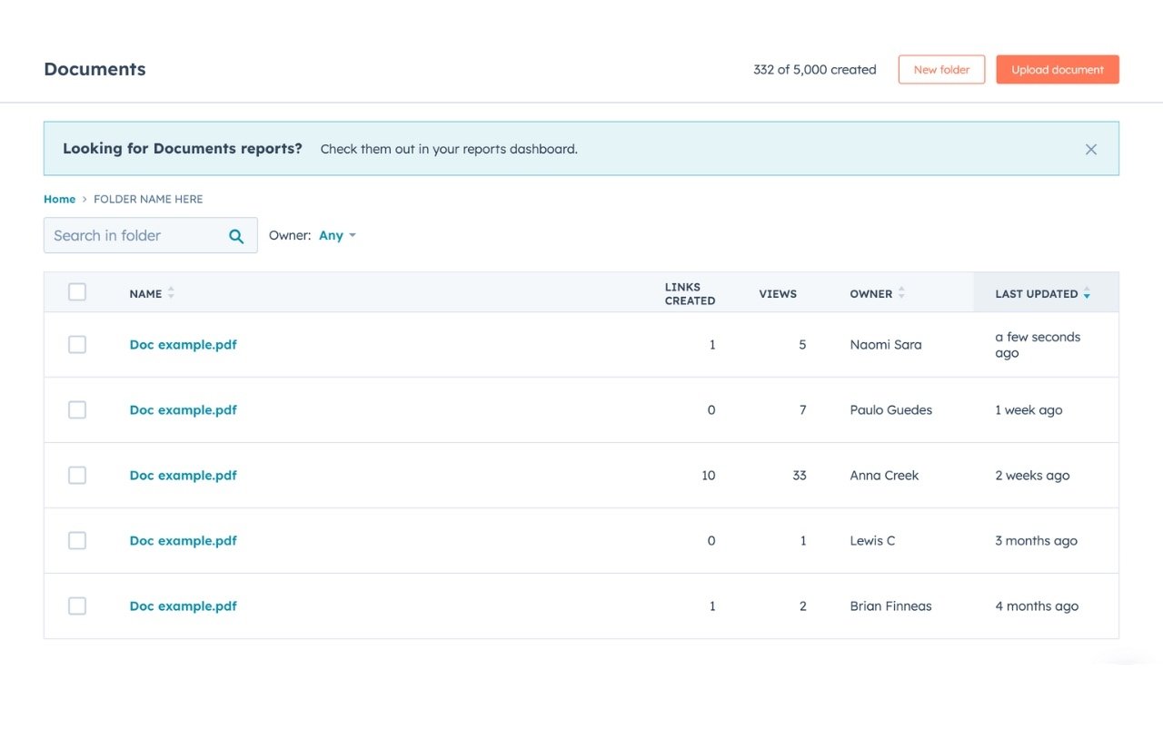 1-3 Hubspot Sales Hub_Features_Free Document Management