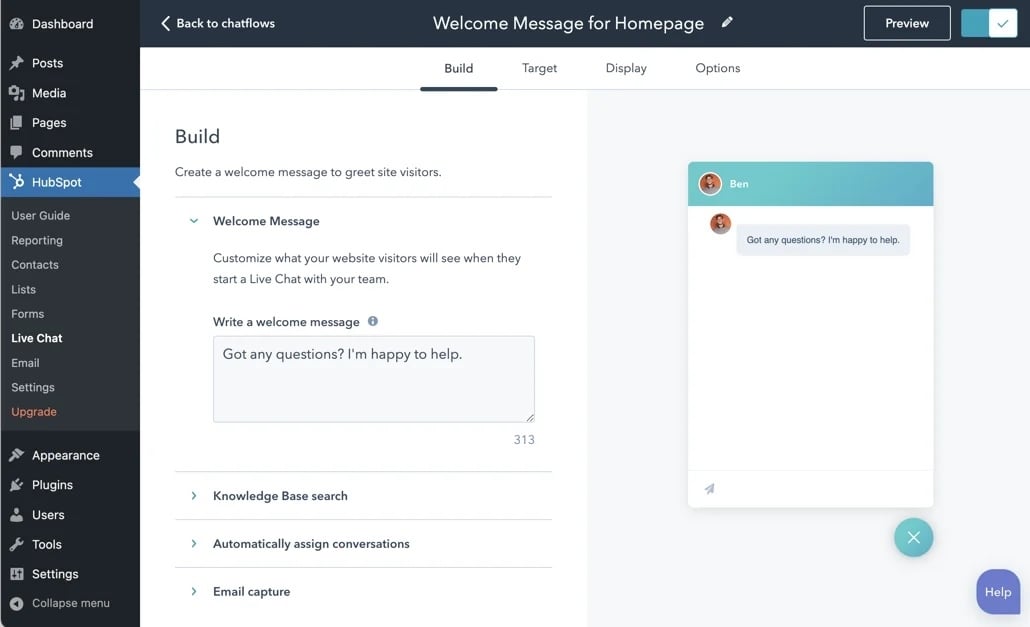 2-3 Hubspot Sales Hub_Features_Free Live Chat